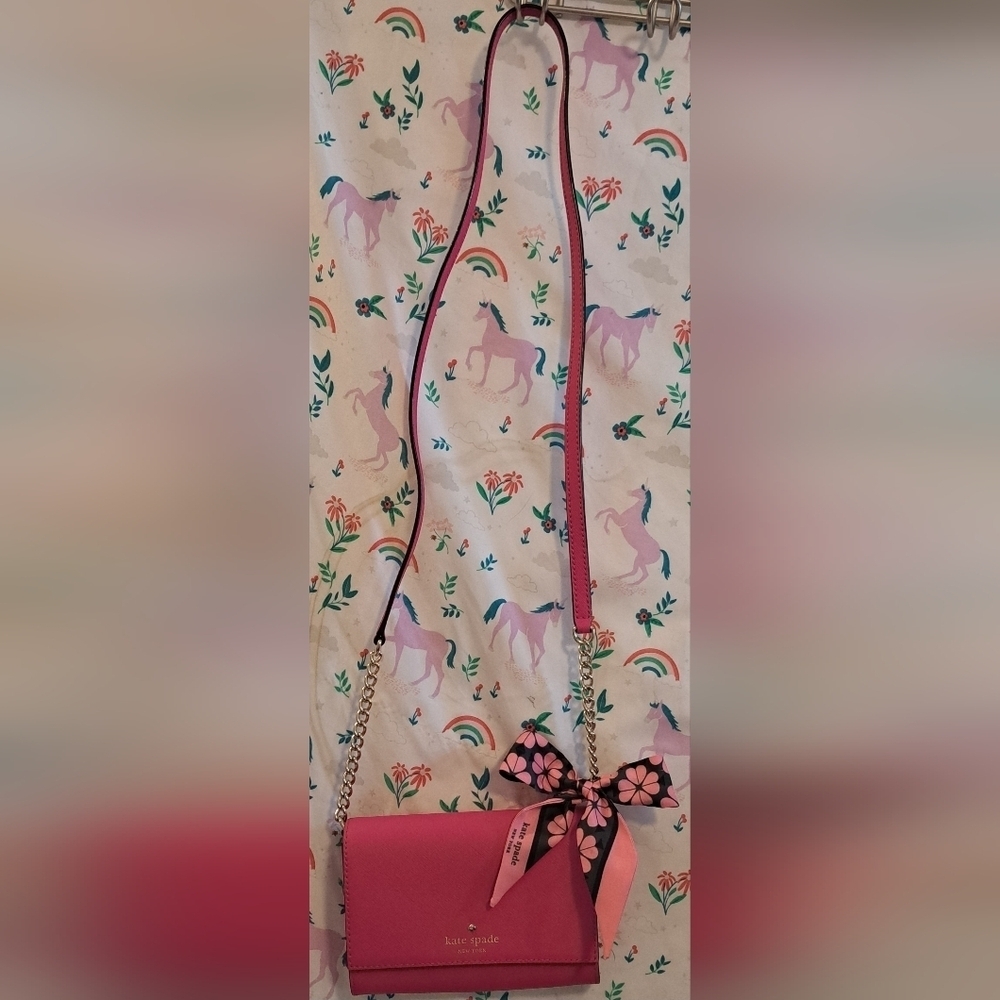 NWOT Kate Spade Cedar Street Pink Convertable Casual Clutch Purse Bag - Picture 7 of 10